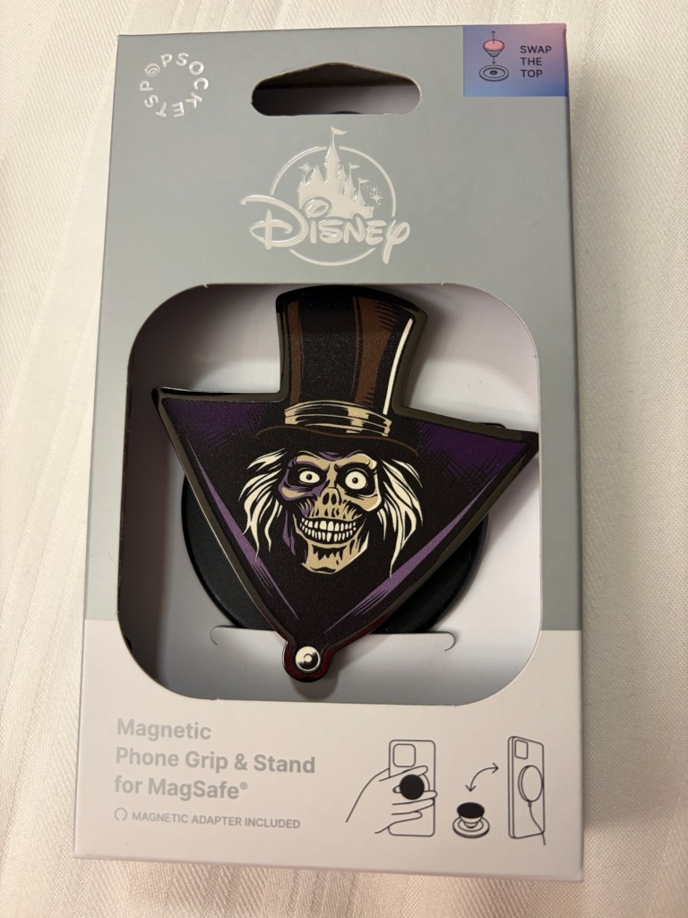 Disney Haunted Mansion Hatbox Ghost MagSafe Phone Grip Stand NWT - Picture 2 of 4